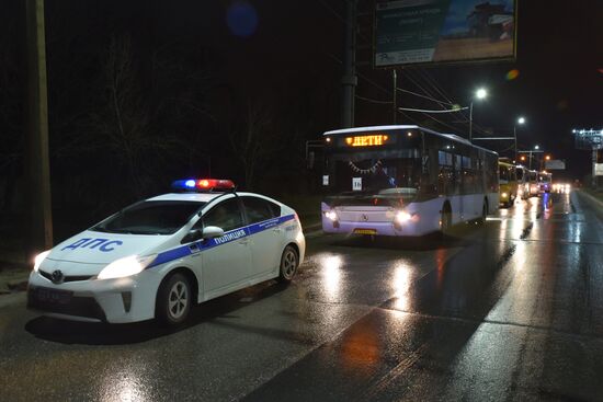 Ukraine Donetsk Evacuation