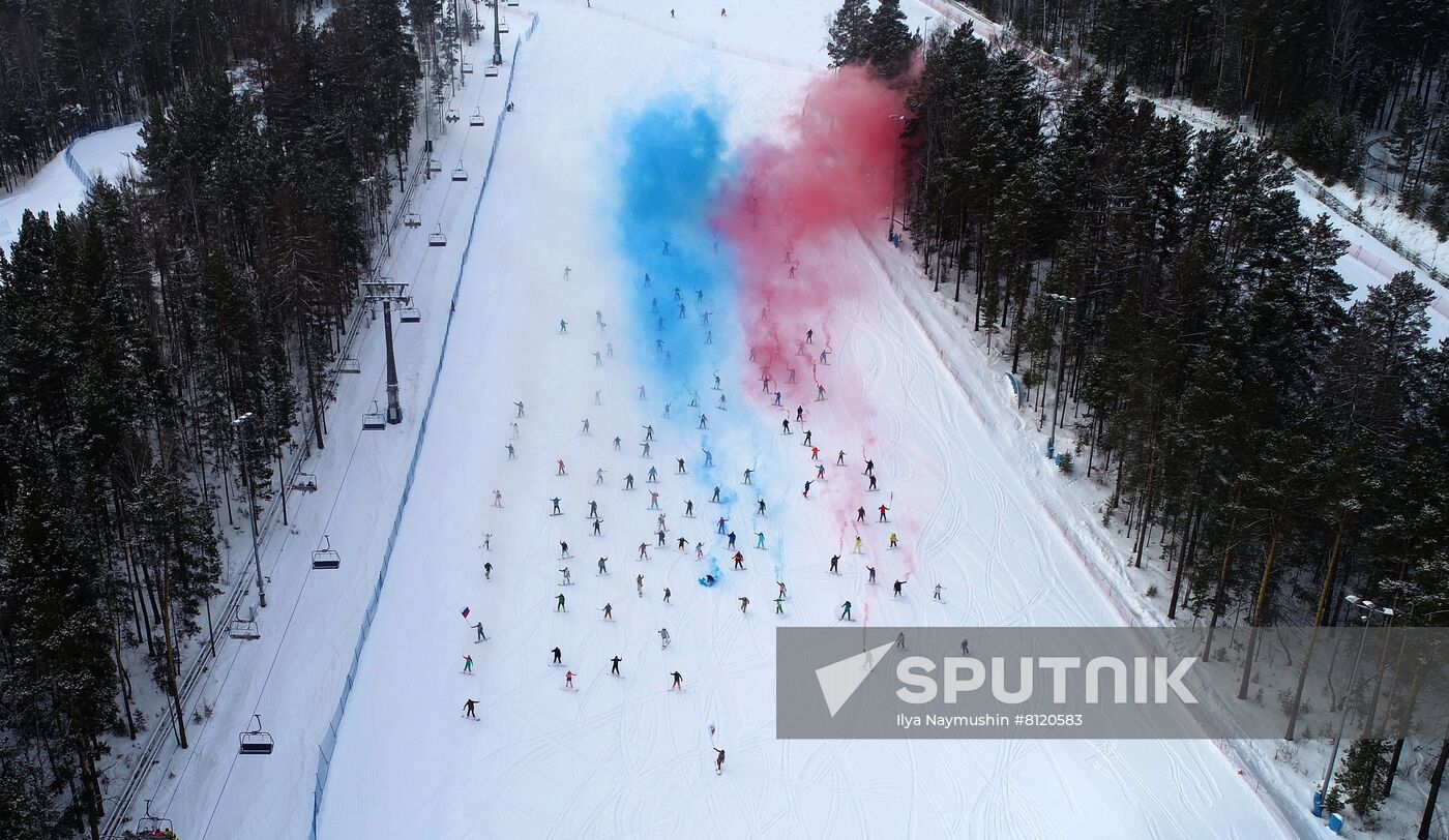 Russia Olympic Supporters Flashmob