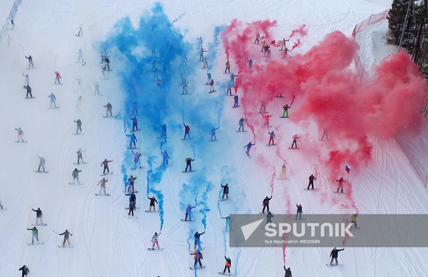 Russia Olympic Supporters Flashmob