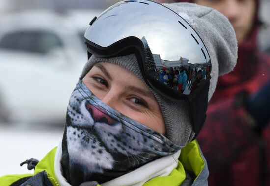 Russia Olympic Supporters Flashmob