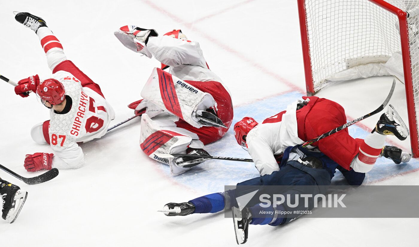 China Olympics 2022 Ice Hockey Finland - ROC