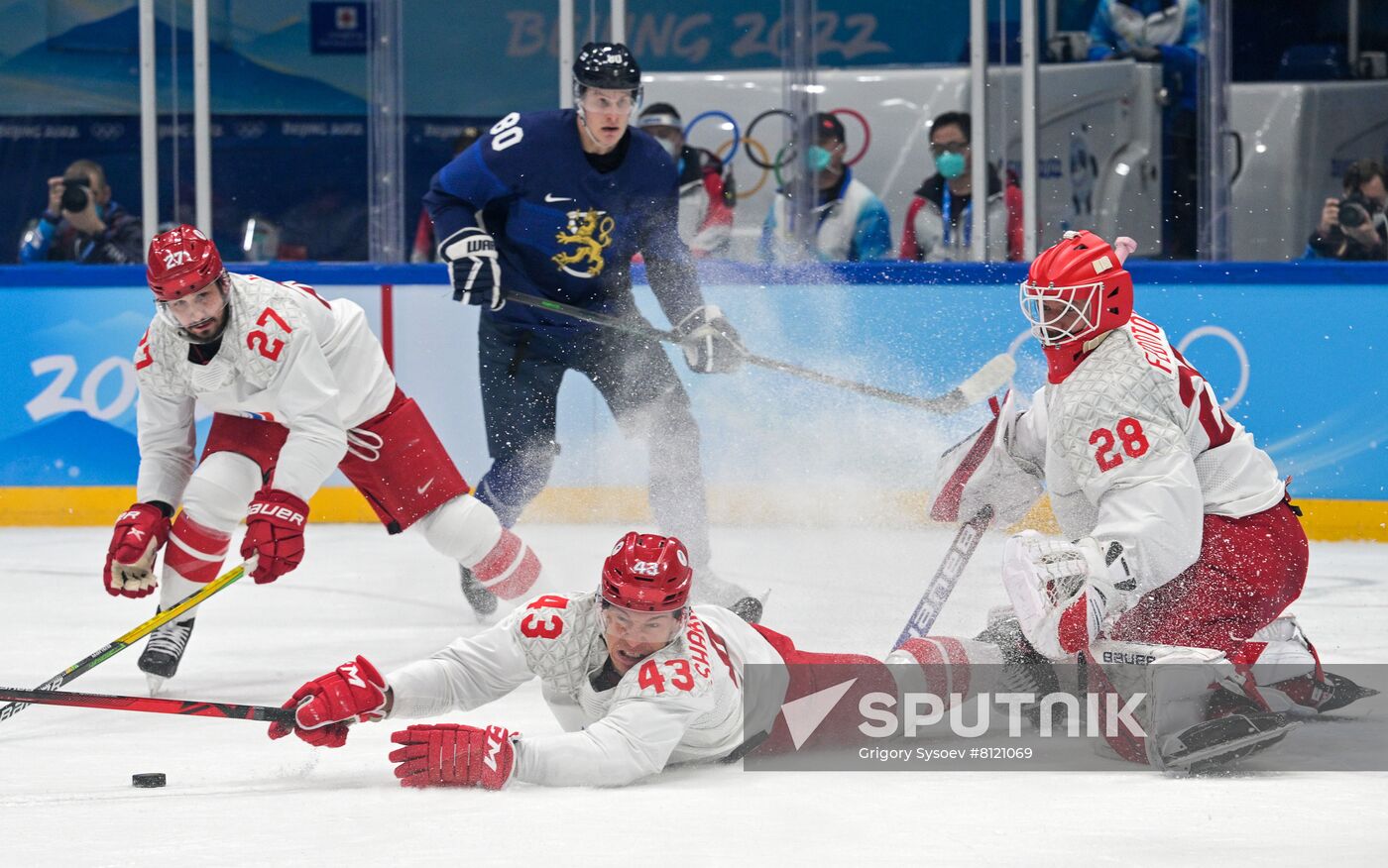 China Olympics 2022 Ice Hockey Finland - ROC