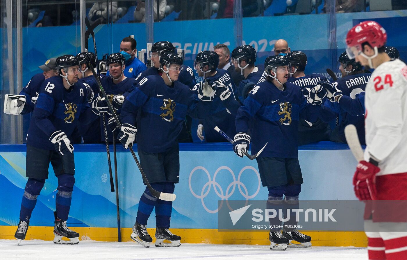 China Olympics 2022 Ice Hockey Finland - ROC