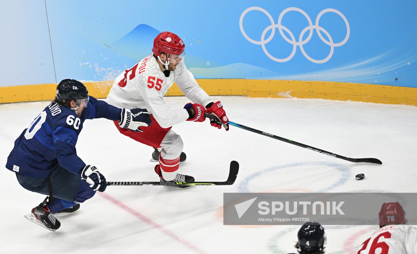 China Olympics 2022 Ice Hockey Finland - ROC