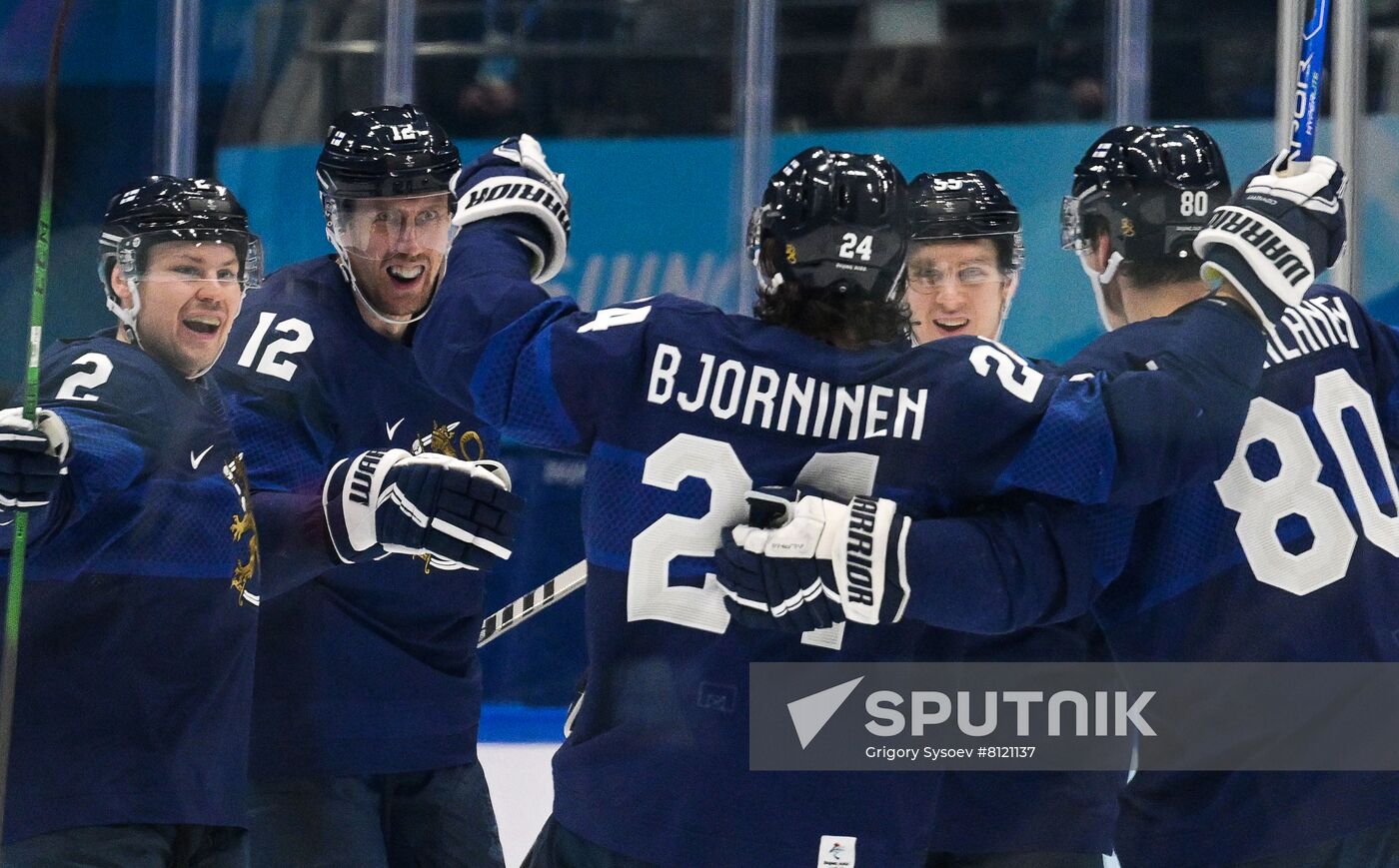 China Olympics 2022 Ice Hockey Finland - ROC