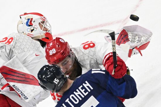 China Olympics 2022 Ice Hockey Finland - ROC