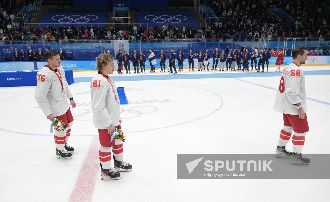 China Olympics 2022 Ice Hockey Finland - ROC
