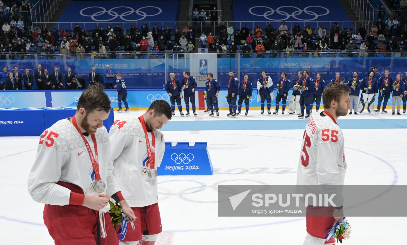 China Olympics 2022 Ice Hockey Finland - ROC
