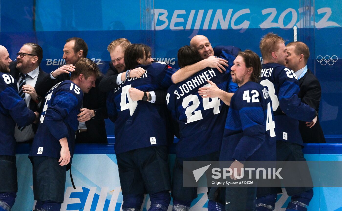 China Olympics 2022 Ice Hockey Finland - ROC