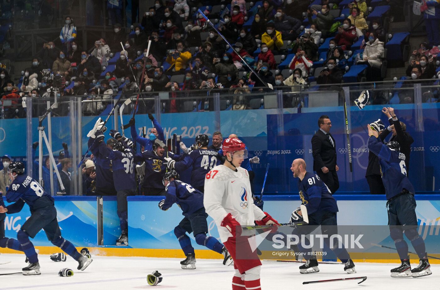 China Olympics 2022 Ice Hockey Finland - ROC