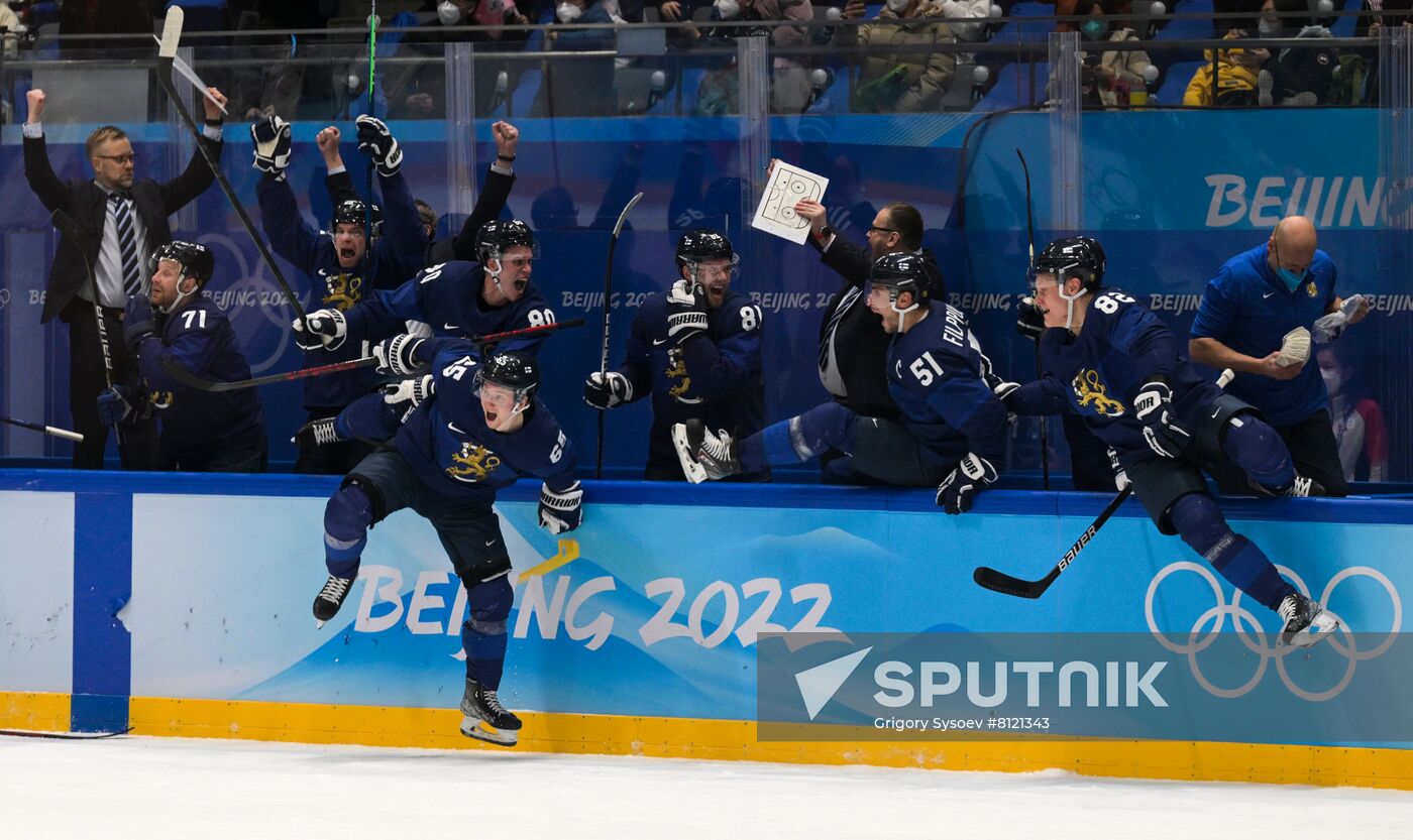 China Olympics 2022 Ice Hockey Finland - ROC