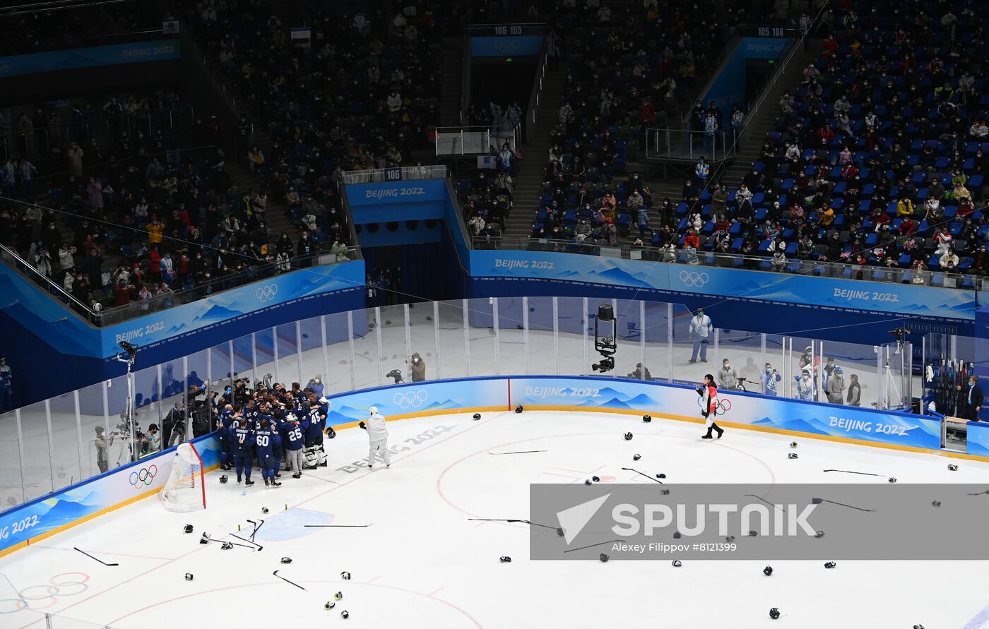 China Olympics 2022 Ice Hockey Finland - ROC