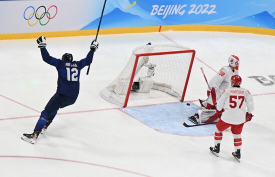 China Olympics 2022 Ice Hockey Finland - ROC