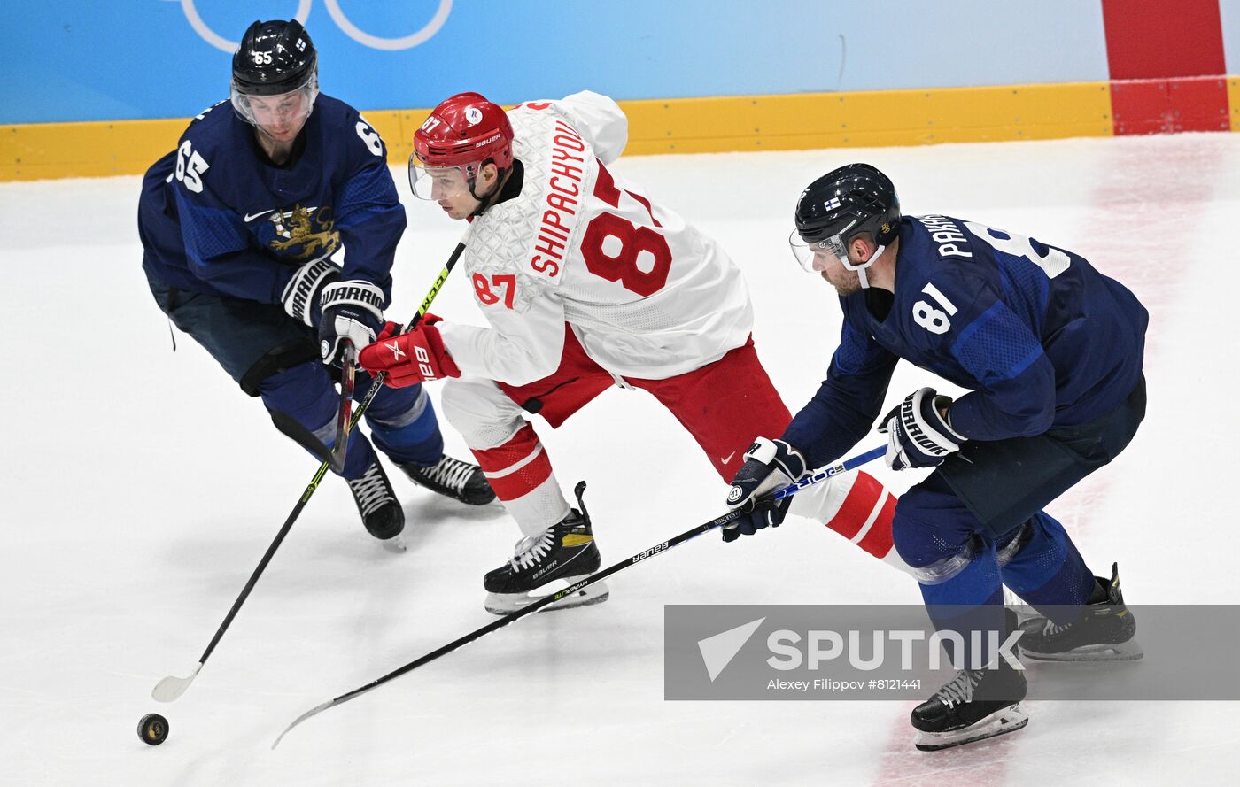 China Olympics 2022 Ice Hockey Finland - ROC