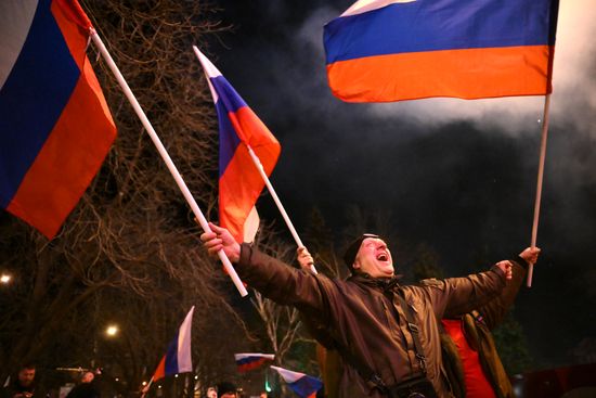 Ukraine DPR LPR Independence Celebration