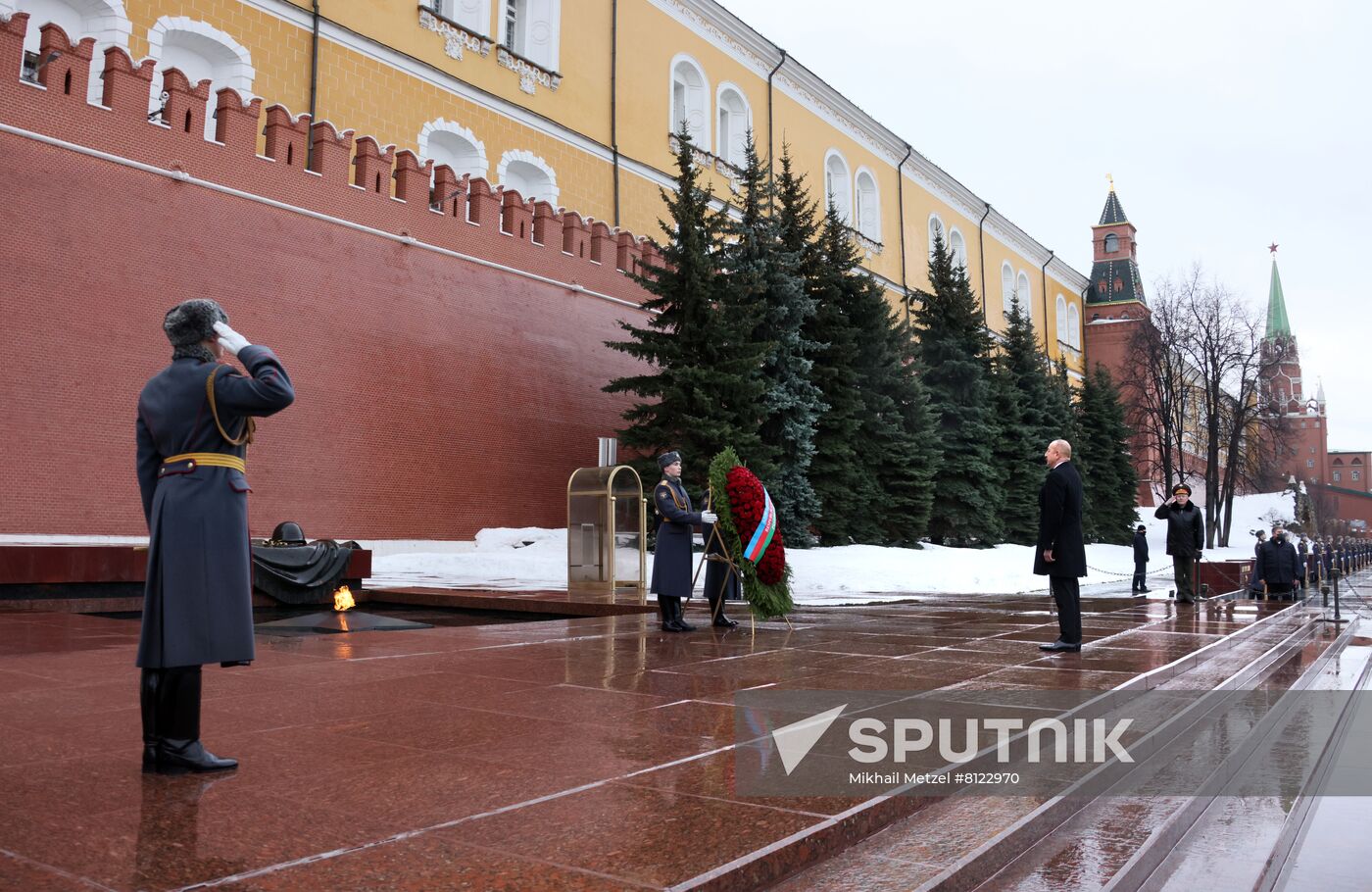 Russia Azerbaijan Wreath Laying