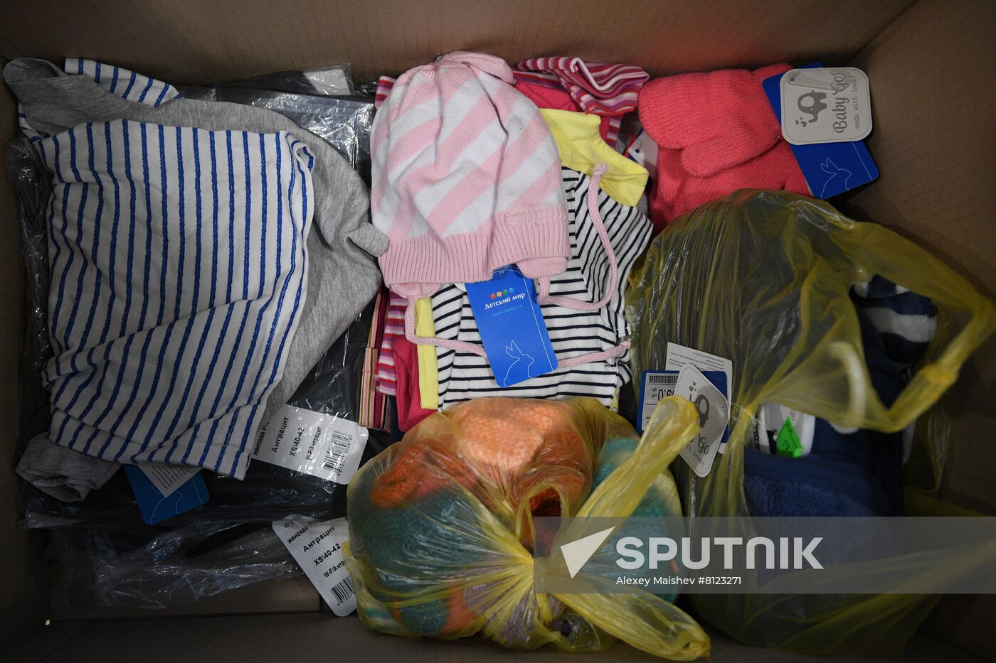 Russia LPR DPR Evacuees Humanitarian Aid