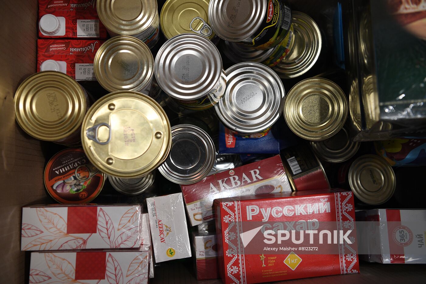 Russia LPR DPR Evacuees Humanitarian Aid