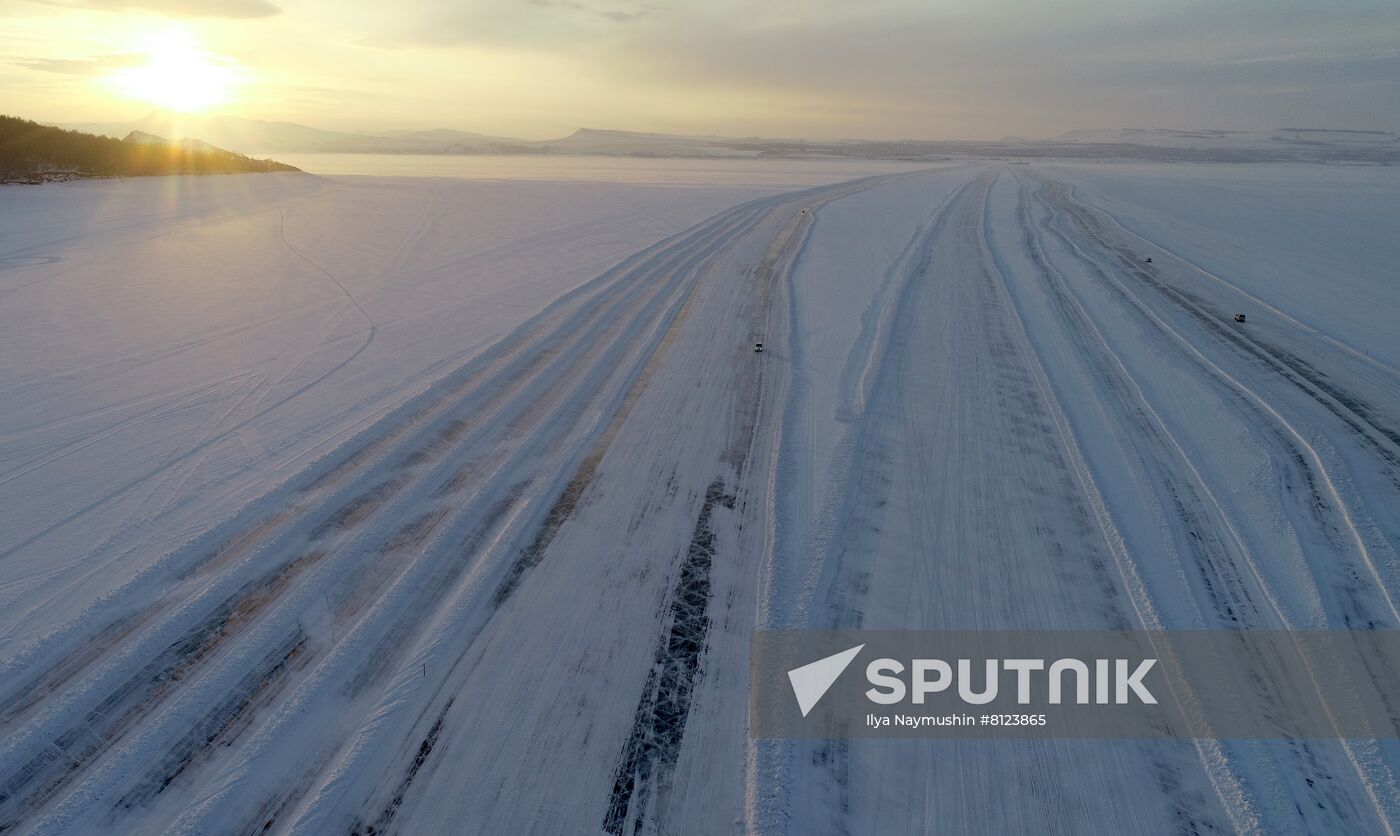 Russia Yenisei Ice Crossing