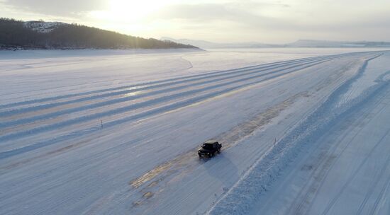 Russia Yenisei Ice Crossing