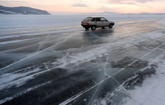 Russia Yenisei Ice Crossing