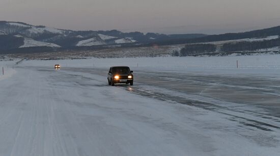 Russia Yenisei Ice Crossing