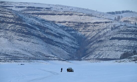 Russia Yenisei Ice Crossing