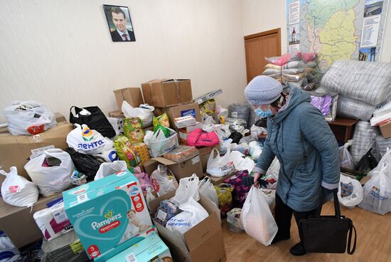 Russia LPR DPR Evacuees Humanitarian Aid