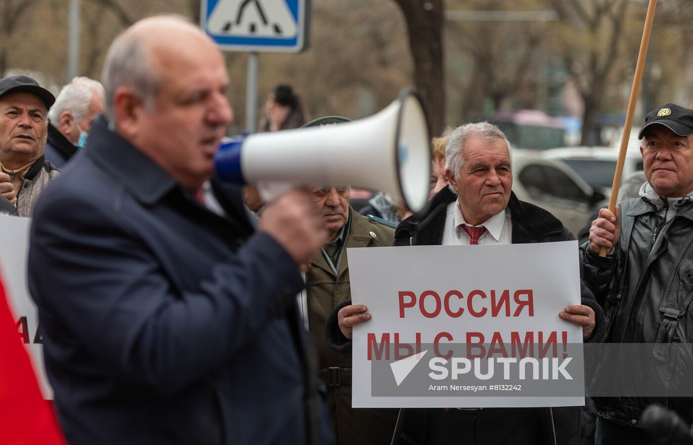 Armenia Russia Military Support Rally