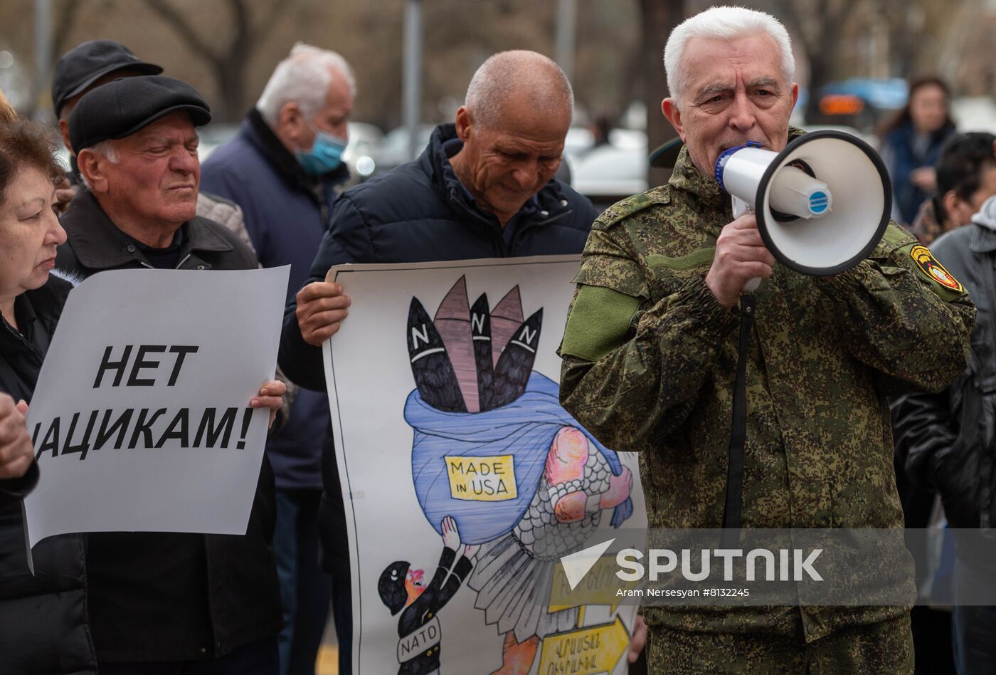 Armenia Russia Military Support Rally