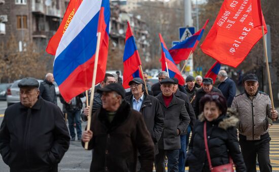 Armenia Russia Military Support Rally