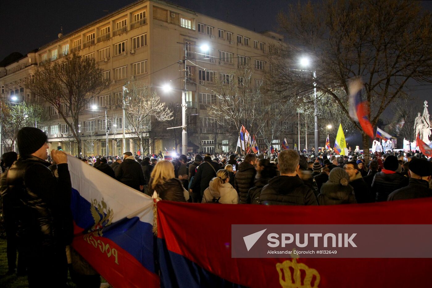 Serbia Russia Military Support Rally