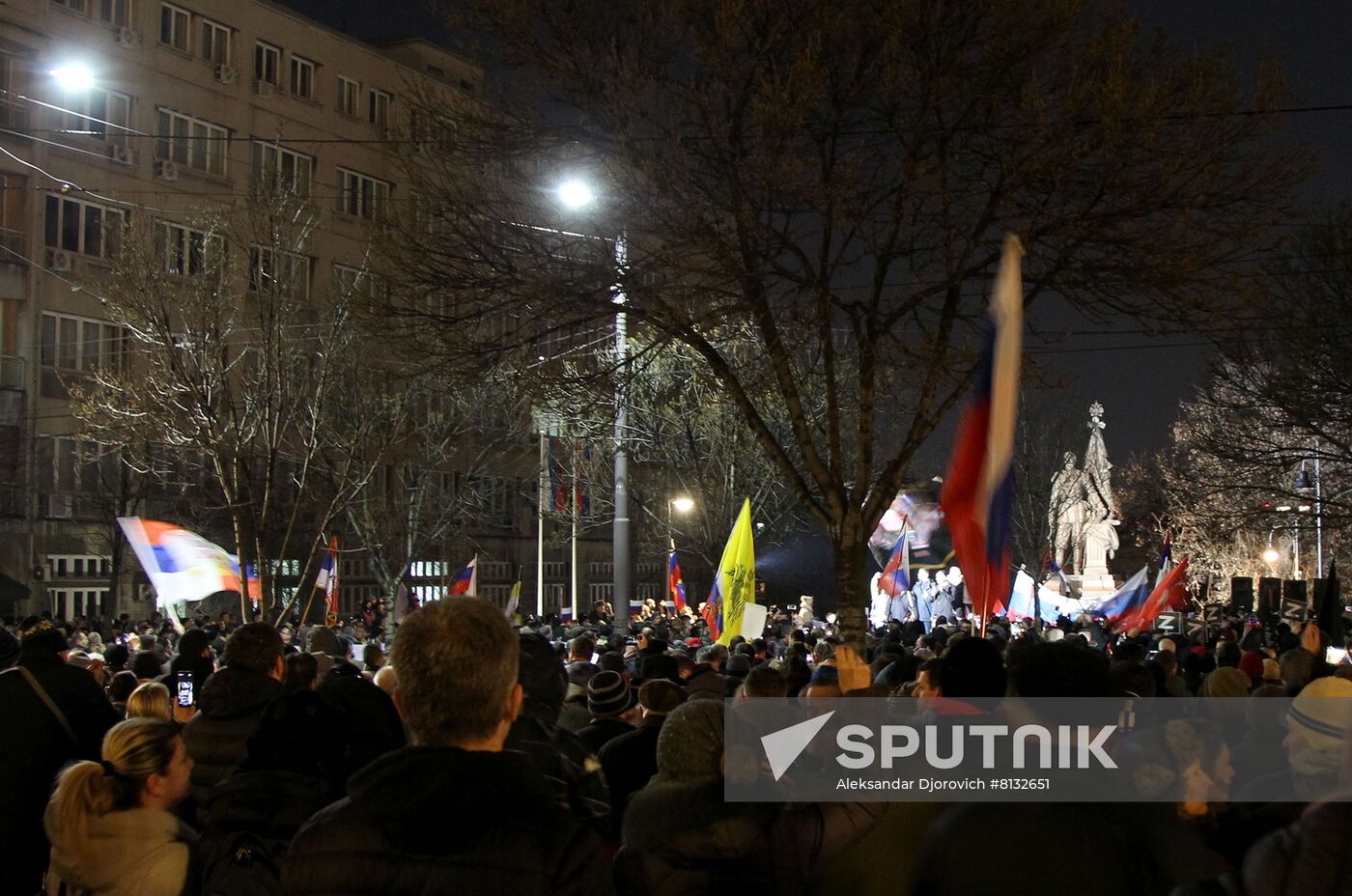 Serbia Russia Military Support Rally