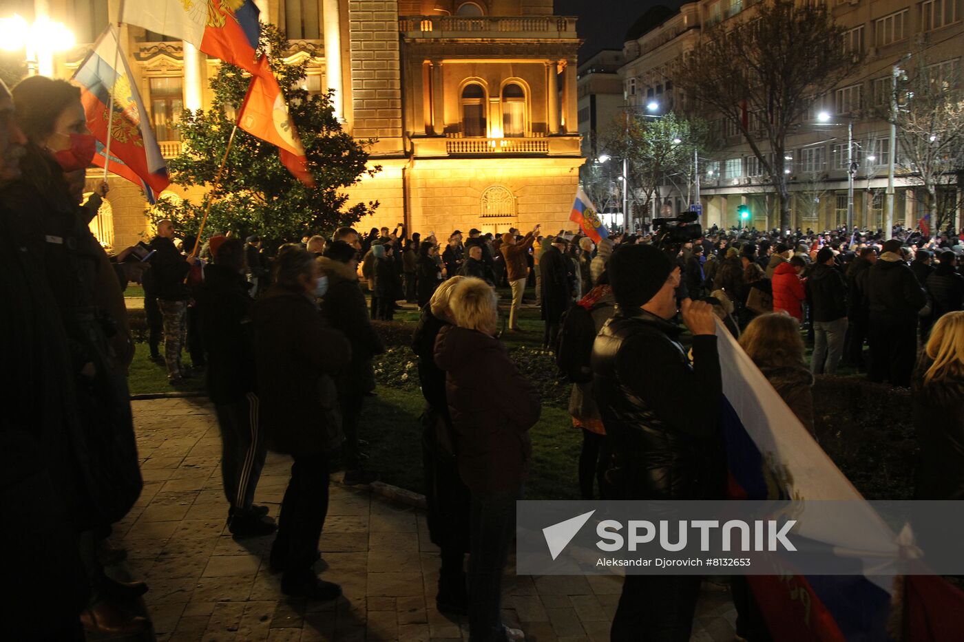 Serbia Russia Military Support Rally