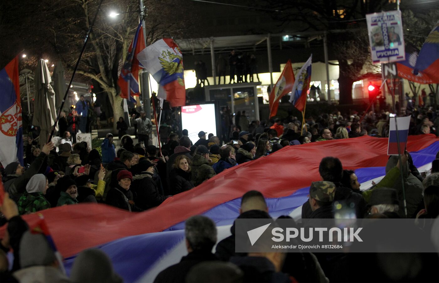 Serbia Russia Military Support Rally