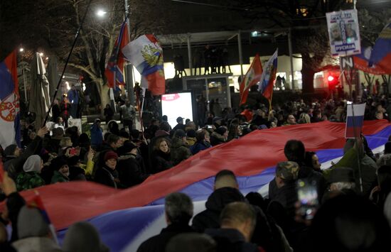 Serbia Russia Military Support Rally