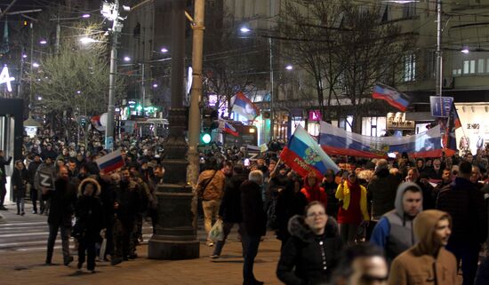Serbia Russia Military Support Rally