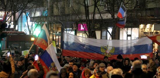 Serbia Russia Military Support Rally