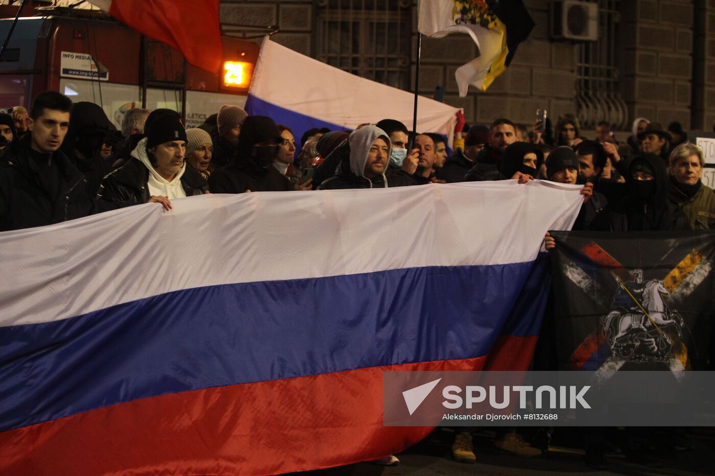 Serbia Russia Military Support Rally