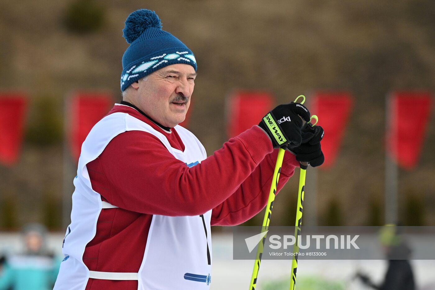 Belarus Lukashenko Skiing Competition