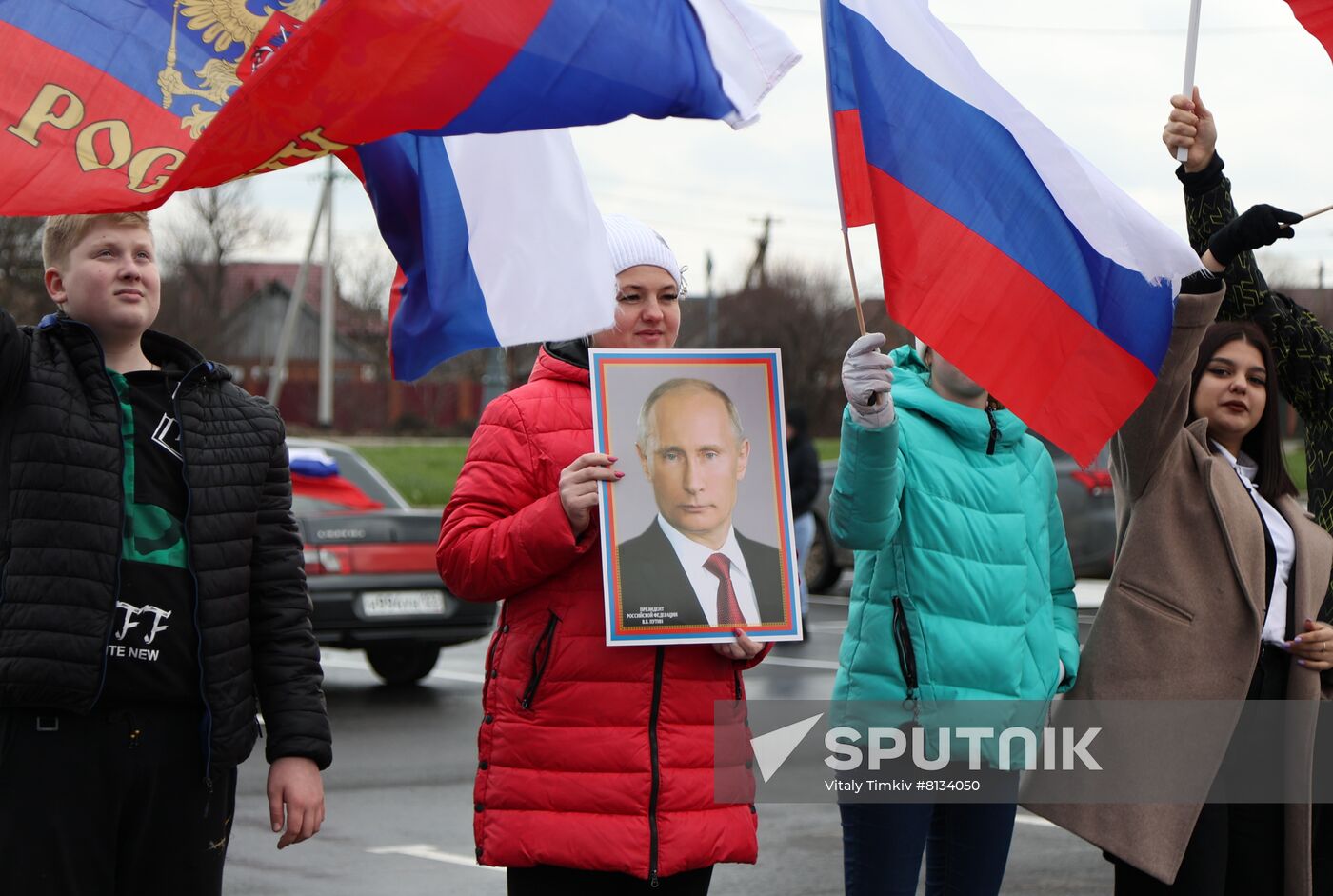 Russia Military Support Rallies