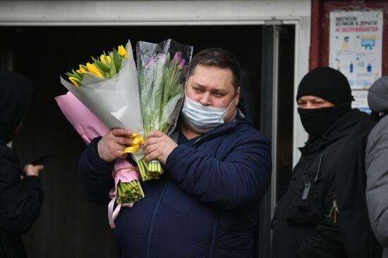 Russia Women's Day Preparations