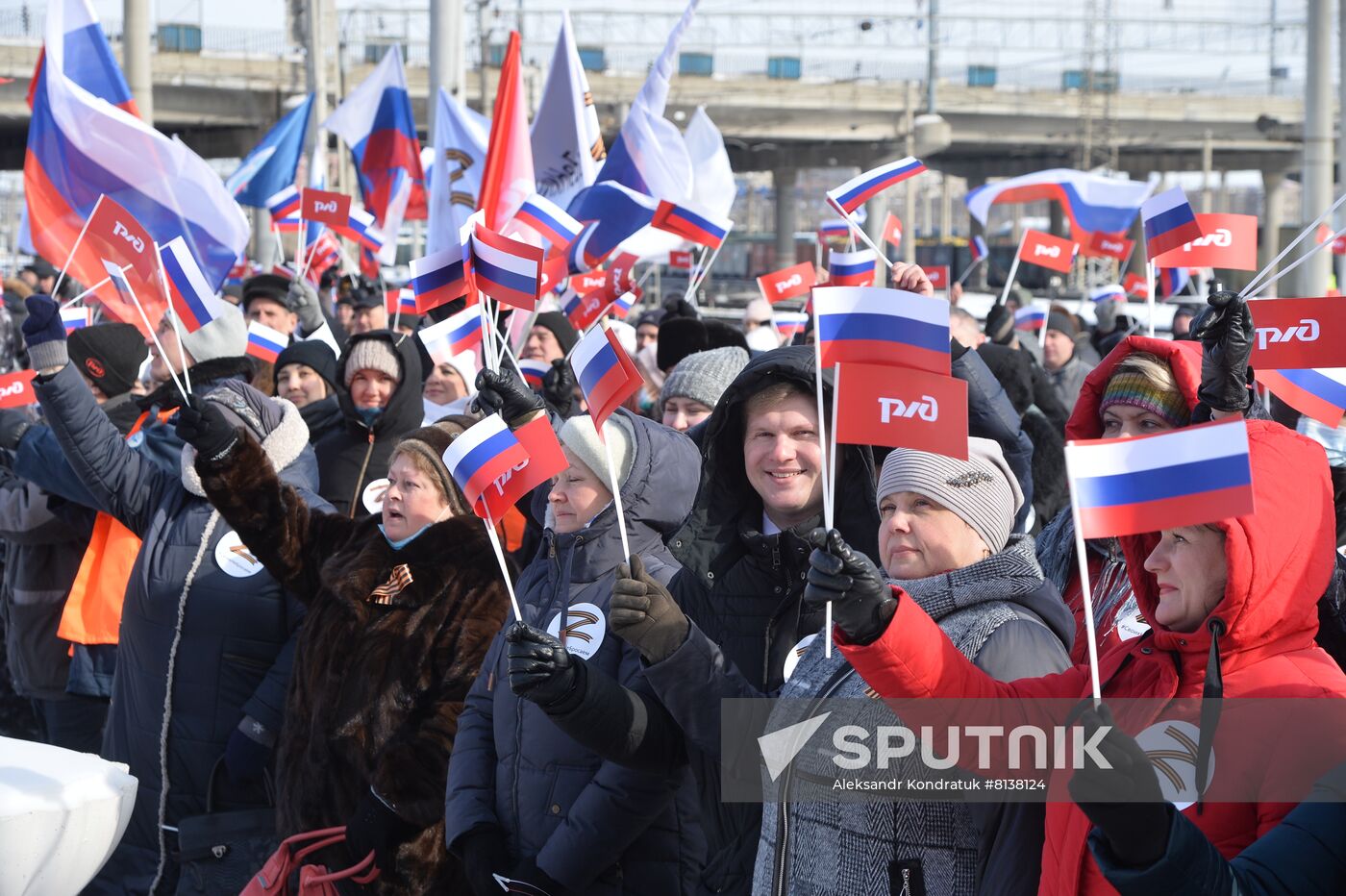 Russia Military Support Rallies