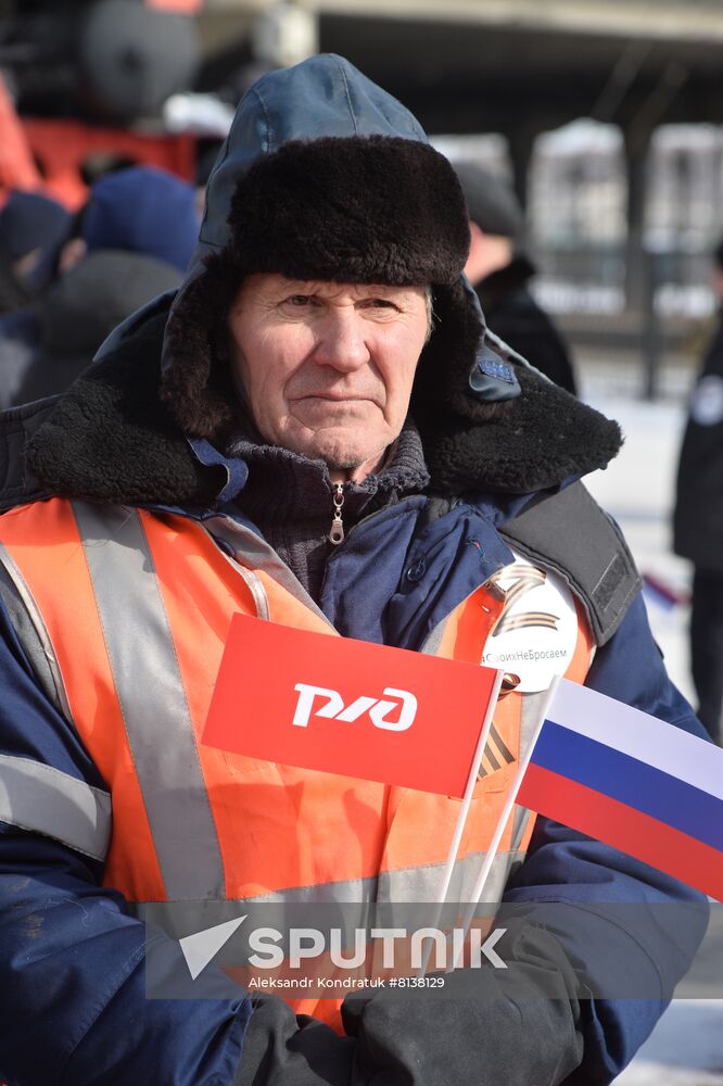 Russia Military Support Rallies