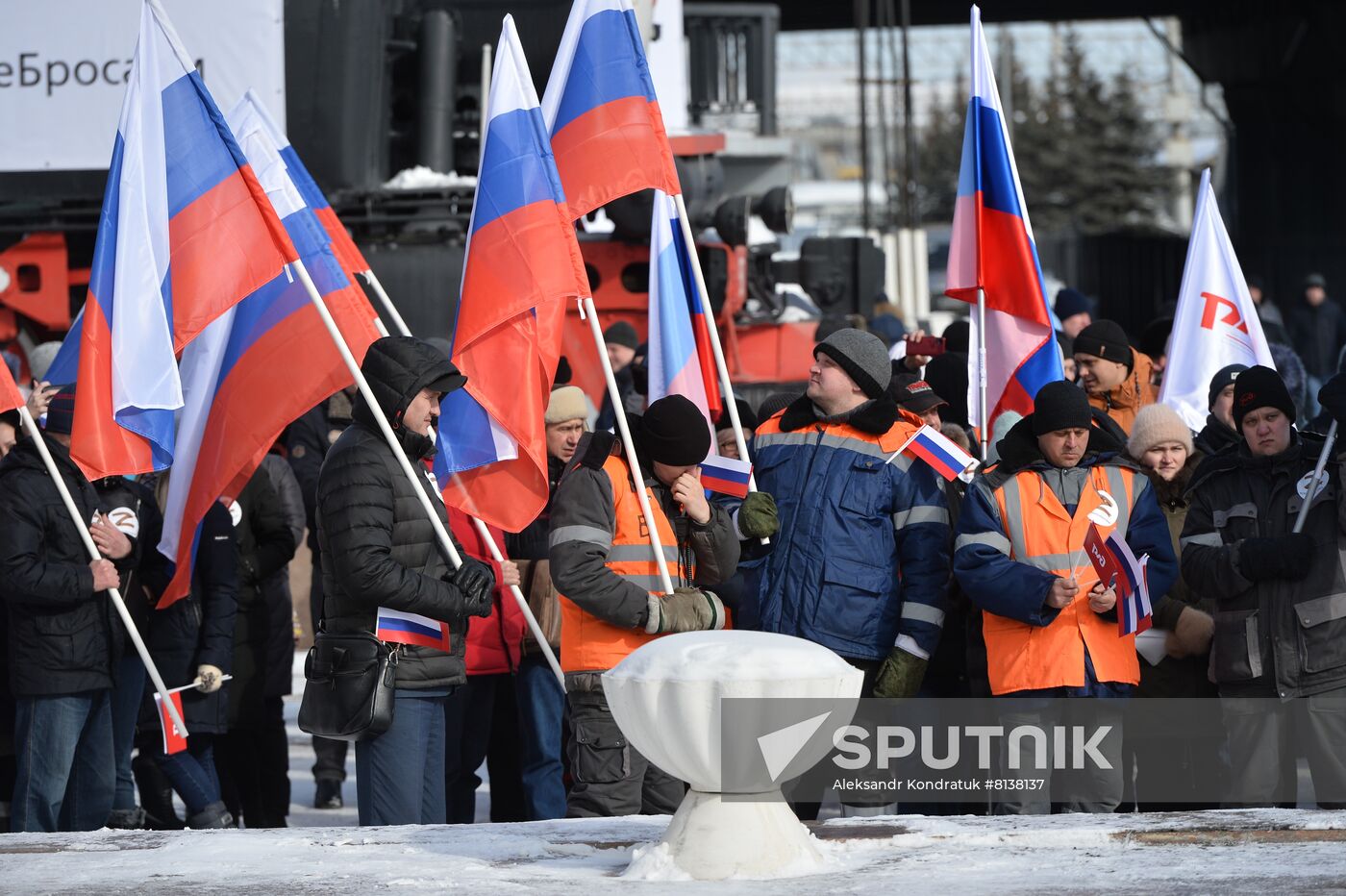 Russia Military Support Rallies