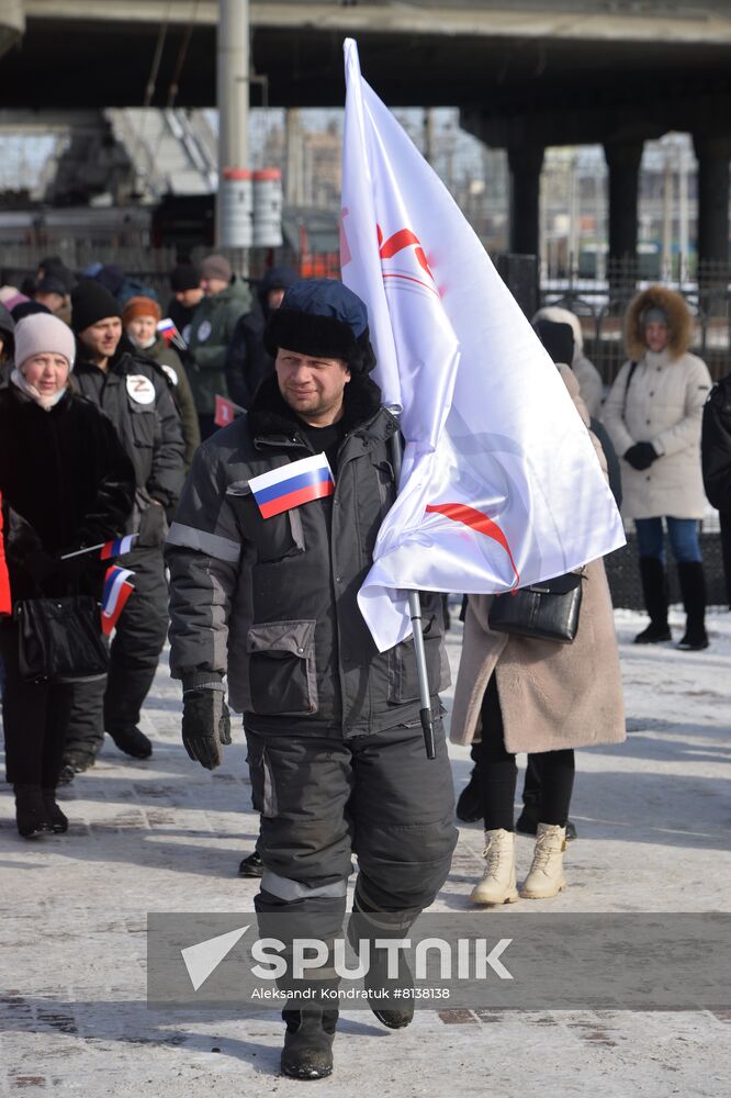 Russia Military Support Rallies