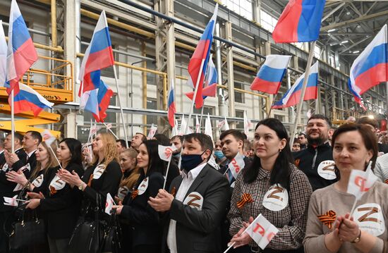 Russia Military Support Rallies