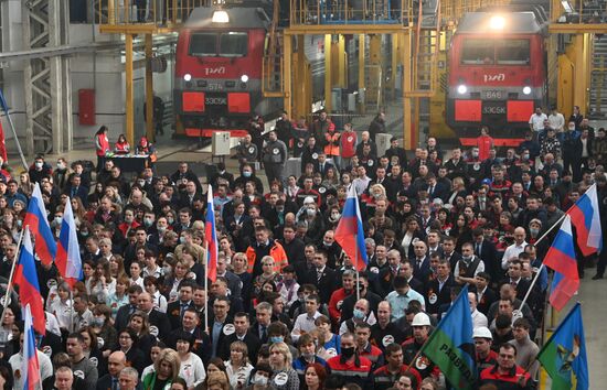 Russia Military Support Rallies