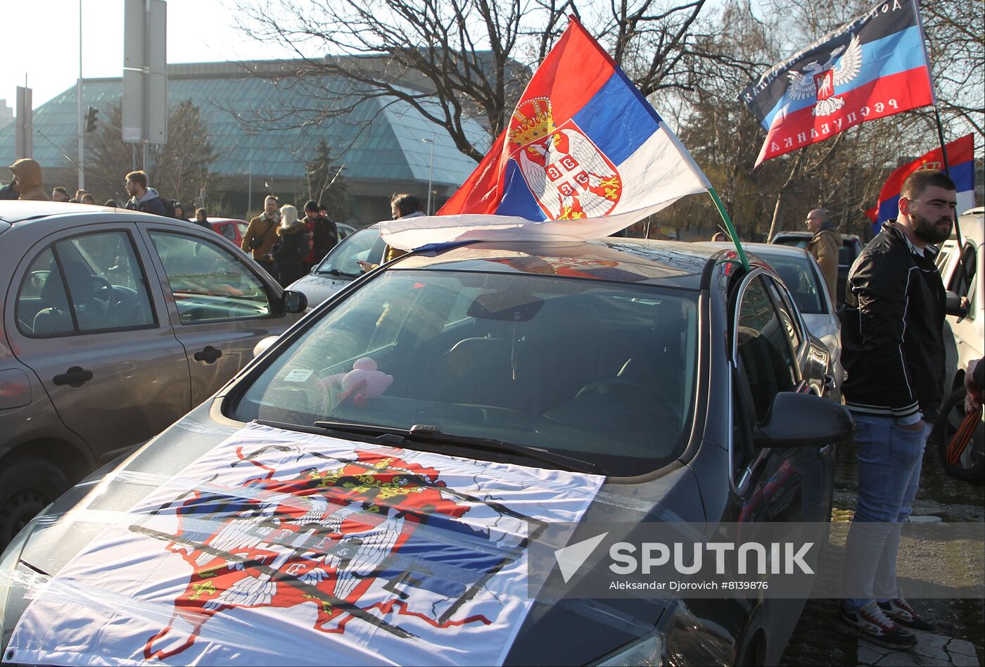 Serbia Russia Military Support Rally