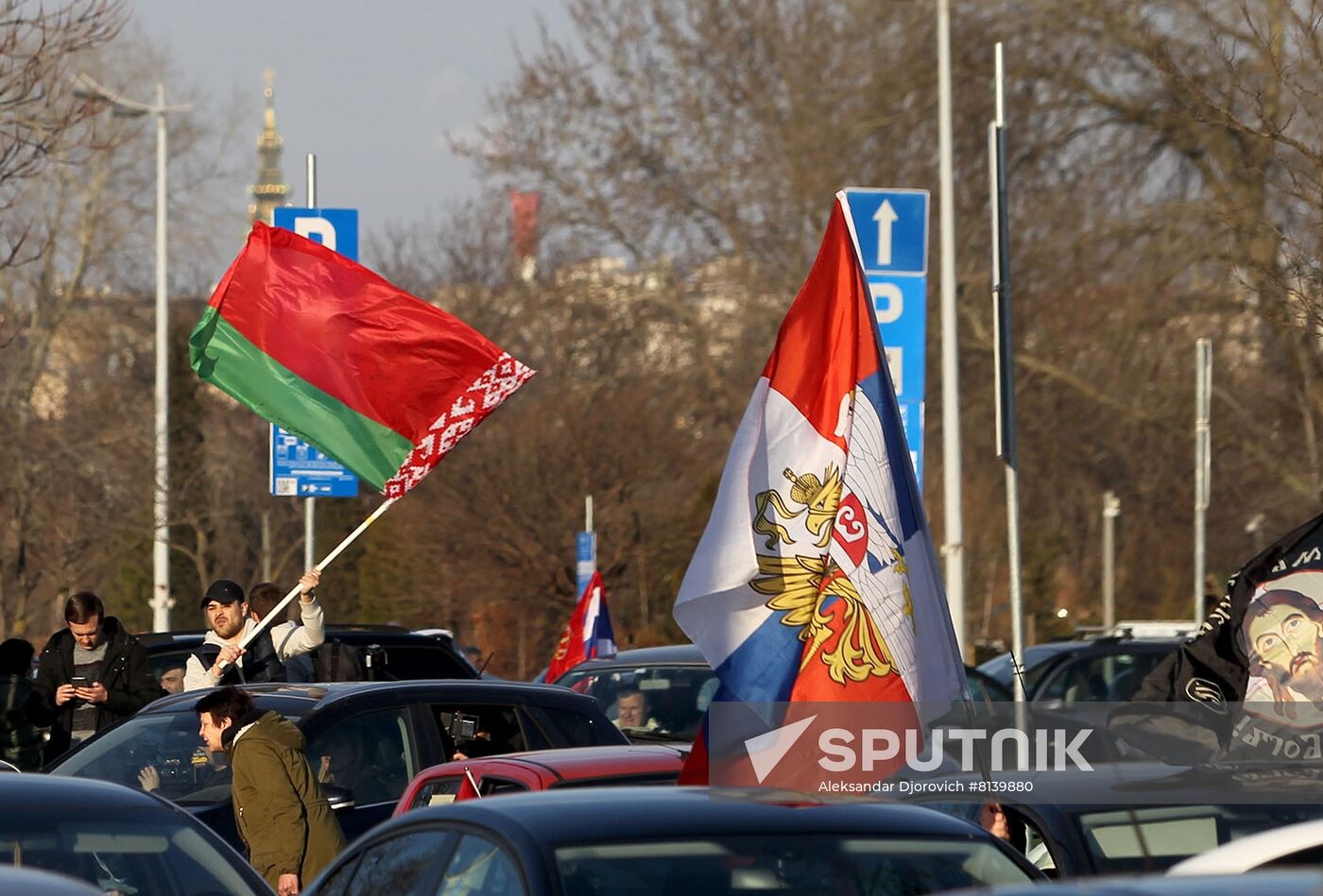 Serbia Russia Military Support Rally